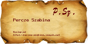 Percze Szabina névjegykártya