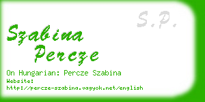 szabina percze business card